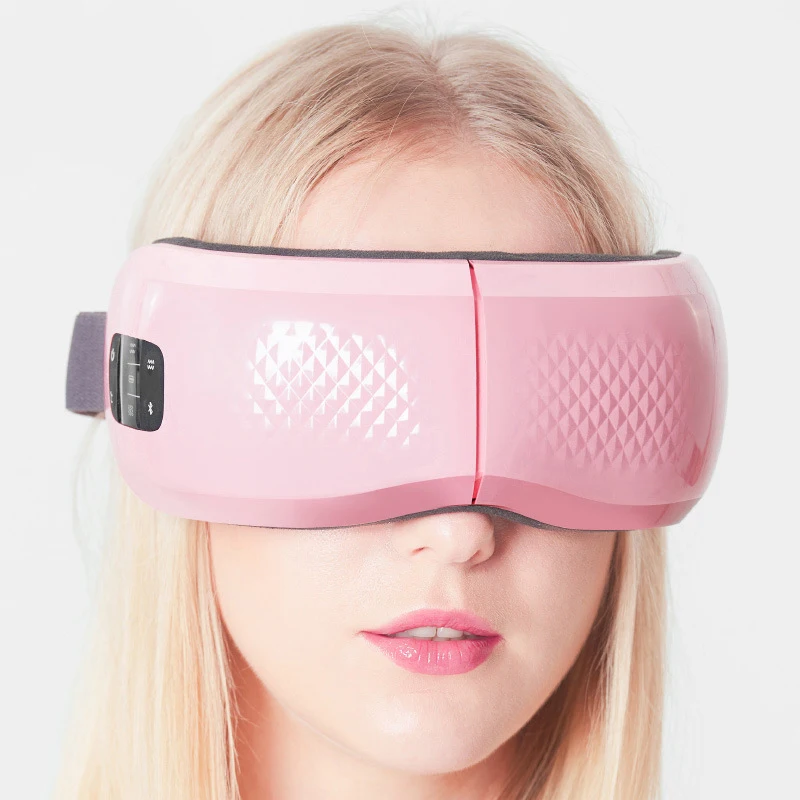 Eye Massage Instrument Hot Compress Vibrator Lighten Pouch Remove Dark Circle Airbag Therapy Eye Massager Bluetooth Music