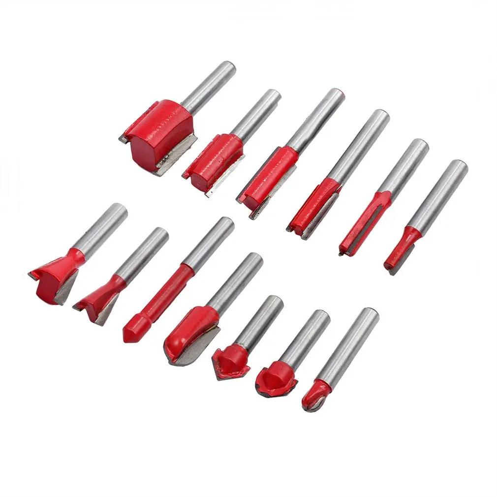Cutter head 6 Mm Shank 35 Pcs Router Bits Set Professional Woodworking Tungsten Carbide End Mill With Metal Box