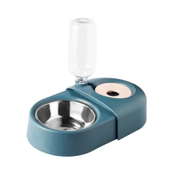 

Pet Automatic Water Feeder Dog Cat Food Bowl with Water Dispenser Double Bowl Drinking Raised Stand Dish Bowls Pet Supplies