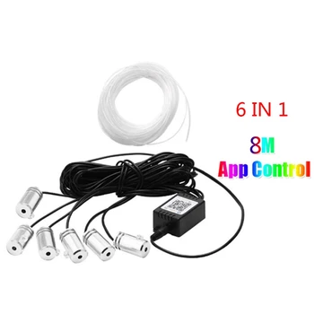 

RGB LED Strip Light APP Bluetooth Control for Car Interior Atmosphere Light Lamp W91F