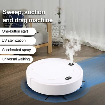 

5 In 1 Robot Vacuum Cleaner UV Disinfection USB Smart Sweeping Robot Automatic Sweeper Mopping Spray Home Floor Cleaning Machine