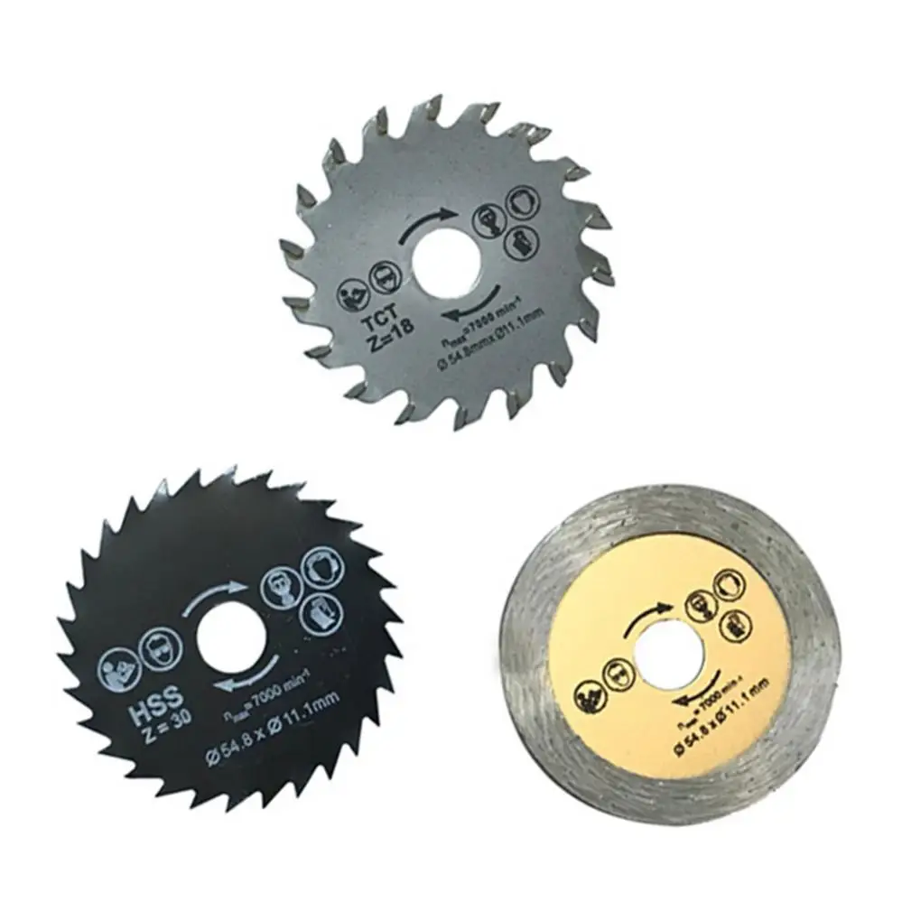 

3 шт./лот миниатюрная циркулярная пила, аксессуары для нескольких пил/диск для резки по дереву/диск для резки металла из быстрорежущей стали, диск для резки плитки