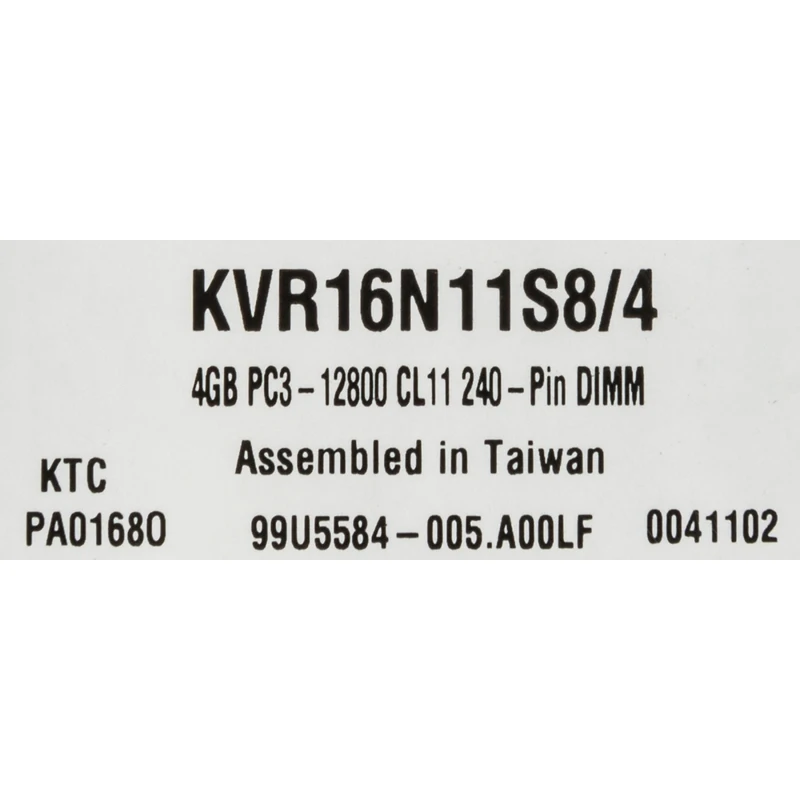 Модуль памяти KINGSTON VALUERAM KVR16N11S8/4 DDR3- 4Гб