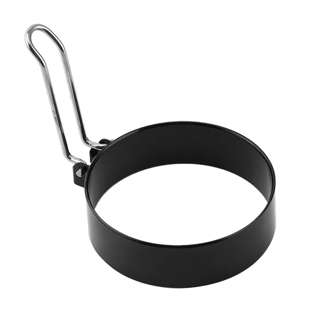 Stainless Steel Egg Ring with Anti-scald Handle Non Stick Coating Breakfast Tool for Eggs Frying/Shaping