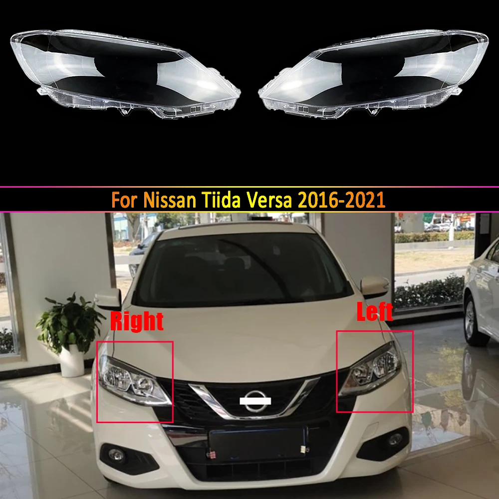 

Car Transparent Lampshade Lamp Shell Front Headlamp Glass Headlight Cover For Nissan Tiida Versa 2016-2021