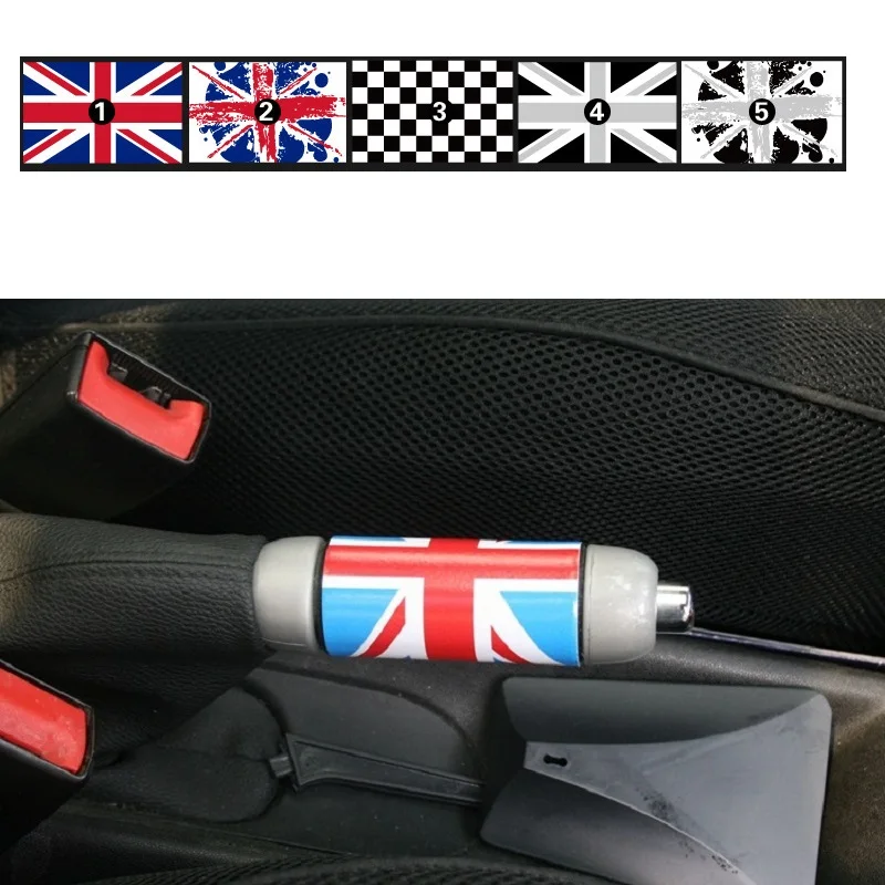 

1PCS Union Jack Auto Car Hand Brake DIY Sticker Decal For Mini Cooper One JCW S Clubman Countryman Car-Styling Accessories BP