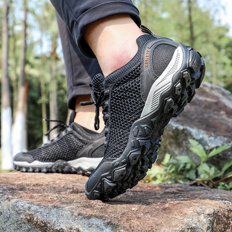 HUMTTO Hiking Shoes Men Breathable Outdoor Sports Climbing Shoes hunting shoes women Trekking Sneakers ankle boots Tactical shoe