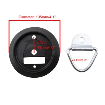 

Bolt On Recessed D Ring Lashing Rings for Trailer Chain Strap Rope Tie Down