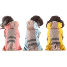 Летний дождевик для щенков дождевые пальто для собак S-XL водонепроницаемые куртки с капюшоном дождевик для собак Одежда для кошек одежда