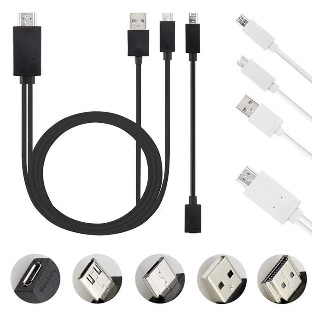 Универсальный Android телефон MHL Micro USB к HDMI 1080P телевизионный HD кабель адаптер