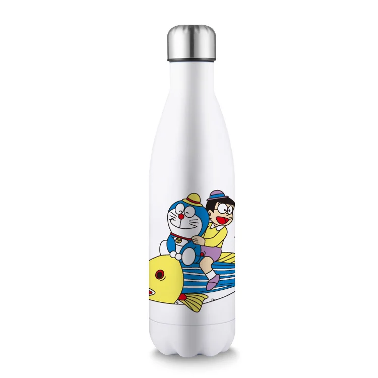 Креативная термос переносной унисекс из нержавеющей стали DORAEMON для студентов, модная кружка с ремнем