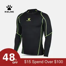 KELME, высокое качество, мужские футболки для бега с длинным рукавом, обтягивающие футболки для тренировок, эластичные майки, спортивная одежда для фитнеса, спортзала, K15Z708