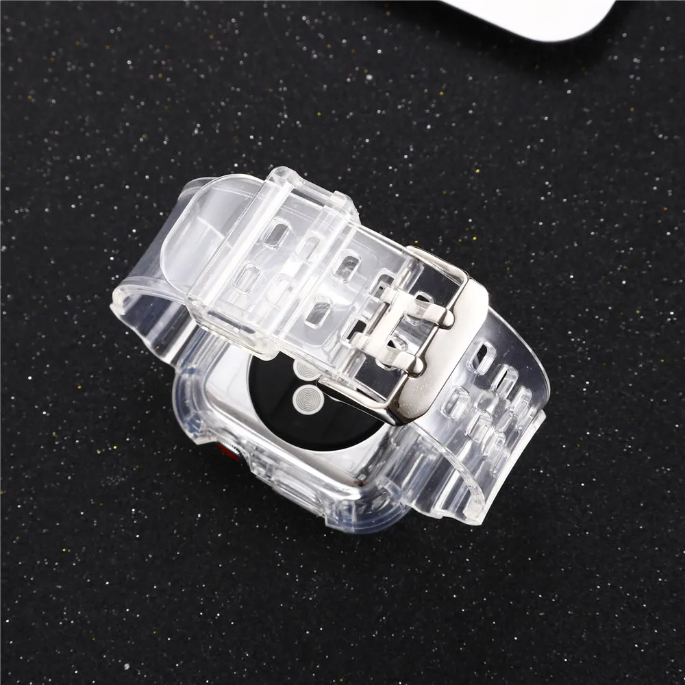 Ремешок для часов Apple Watch series 5/4 42 мм 44 резиновый ремешок и чехол Two one iwatch 3/2/1 38 40