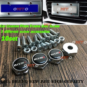 

10x Anti-theft Car License Plate Bolts Frame Screws For Nissan nismo Qashqai X-Trail Juke Teana Tiida Sunny Sticker emblem cover