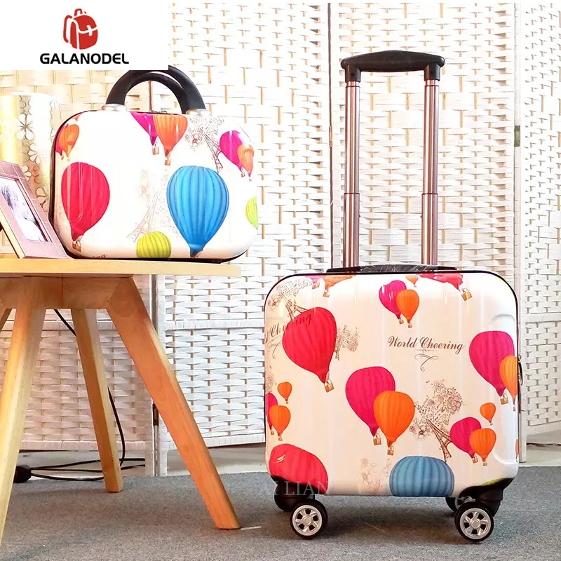 

Cartoon Kid's Luggage Set Children's Travel Trolley Suitcase on Wheels Girl's Cabin Rolling Luggage 18'' Carry on Suitcase Bag