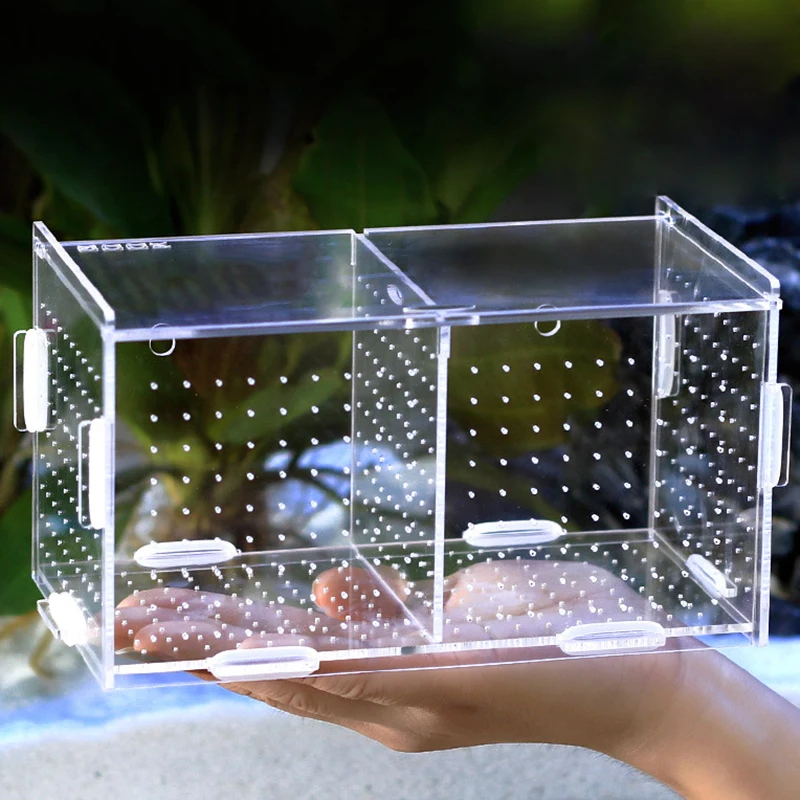 thumbnail image 2 of Baby Aquarium Acrylic Fish Breeding Box - 3.9 Inch Square Aquarium Nursery Isolation Tank With Suction Cups Aquarium Isolation Tank 2 of 11