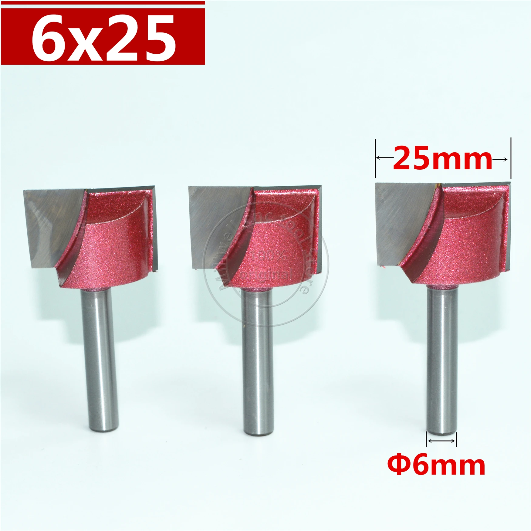 6mm*25mm Round bottom CNC Tools PVC MDF Acrylic woodworking insert router Bits