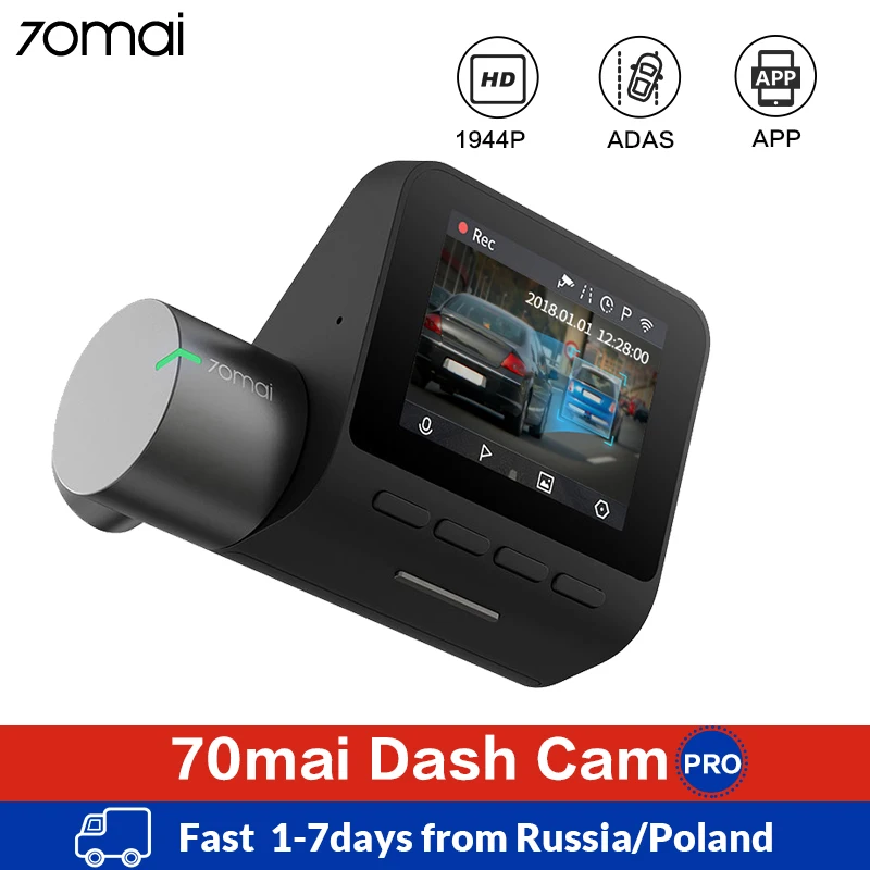 Видеорегистратор 70mai Pro 1944P HD gps ADAS Wi Fi приложение и Голосовое управление