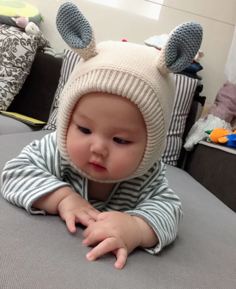 New Baby Hats 3 Sizes 1-3 Years Boys Girls Hats Kids Autumn Winter Hats Bonnet Enfant Hat For Children Baby Muts