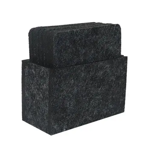 40%HOT8 pieces of felt, round, square, hexagonal, heat-insulating coaster, table protector, heat-resistant coaster, coffee, tea, Dark Gray 2