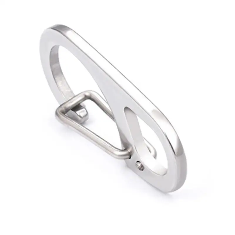 5PCS Spring Buckle Snap Stainless Steel Plating Mini Key Ring Carabiner Hook Camping Accessories Mini keychain