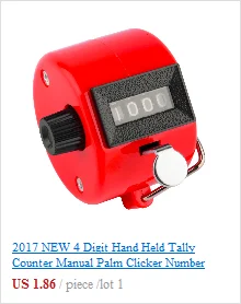 Hot Digital Chrome Hand Tally Clicker/Counter 4 Digit Number Clicker Golf Digital Chrome Hand Tally Clicker/Counter New