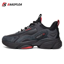 

Baasploa Men Sneaker Spring Running Shoes Non-slip Breathable Casual Walking Shoes Comfortable Leather Sneakers Male Tenis Shoes