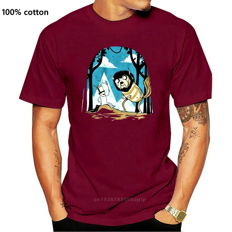 King Max Where The Wild Adventures Are T-Shirt Sz L Things Parody Male Female Tee Shirt | Мужская одежда