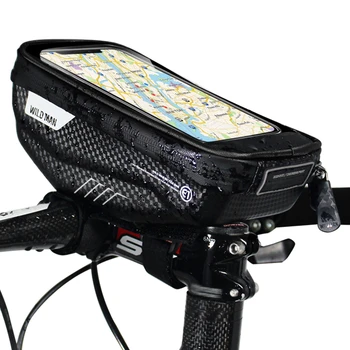 

LIXADA Bike Phone Bags with Touch Screen Phone Holder Case Waterproof Bicycle Front Frame Top Tube Bike Storage Bag Cycling Pack