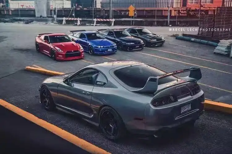 Автомобильный Стайлинг Supra углерода & FRP двумя кронштейнами задний спойлер
