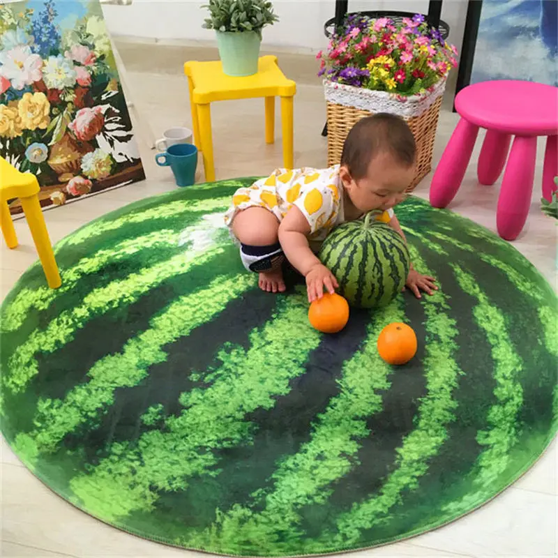 

Round Ground Mat Lovely Cartoon Kindergarten Game Carpet Computer Swivel Chair Desk Floor Mat Children Room Tent Cradle Kitchen