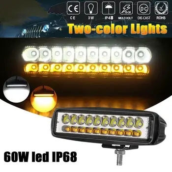 

1pc Car LED Working Lights Bar Flood Spot Beam 9-30V Waterproof 10000LM 6000K