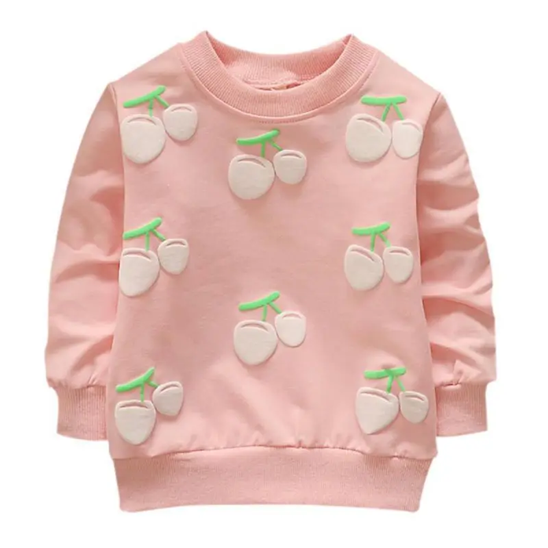 Autumn Baby Top Lovely Newborn Baby Girls Outwear Cute Cherry Coats Button Warm Infant Children Clothing For 0-36 M - Цвет: SZ0372P (7)