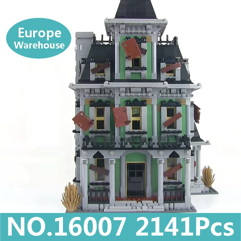 Король кирпичей 16007 дом с привидениями модель строительные блоки набор кино архитектура 10228 игрушки для детей подарок на Хэллоуин Lepinblocks