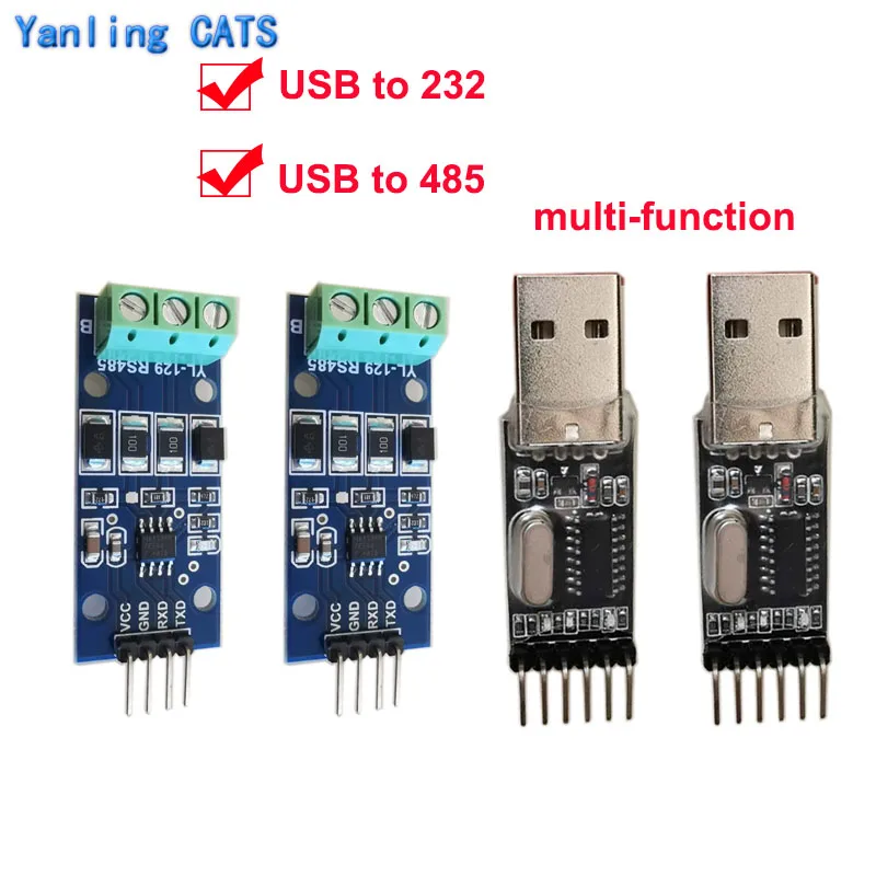 

USB to RS232 485 to TTL communication Conversion module industrial RS485 converter 340 adapter supports win10