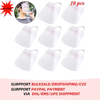

1/2/4/10Pcs Full Face Shield Clear Flip Up Visor Protection Safety Work Guard For Droplet Dust Oil Fume Protective Visor