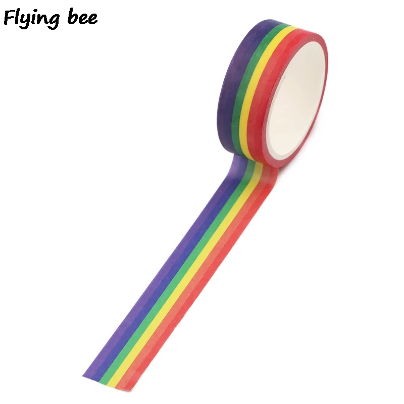 Бумажная Маскировочная лента Flyingbee для гомосексуалистов 15 мм x 5 м|Офисный скотч| |