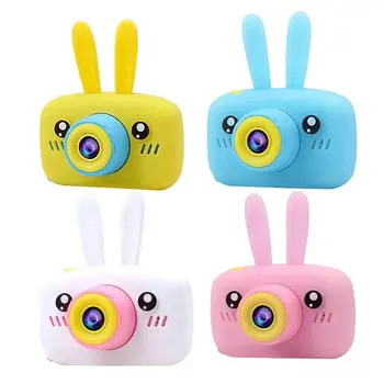 

HobbyLane Portable Children 800W HD Digital Camera Cute Cartoon Rabbit Shape 2 Inches IPS Screen Mini SLR Camera Kids Toy Gift