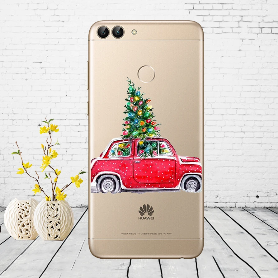 Huawei P Smart Case TPU Мягкий силиконовый прозрачный чехол для телефона huawei P Smart Cover FIG-LX1 Enjoy 7S Чехол - Цвет: B7