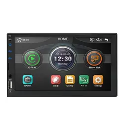 Reproductor inalámbrico para teléfono móvil, pantalla táctil de 7 pulgadas con cámara, Control remoto y Control de volante
