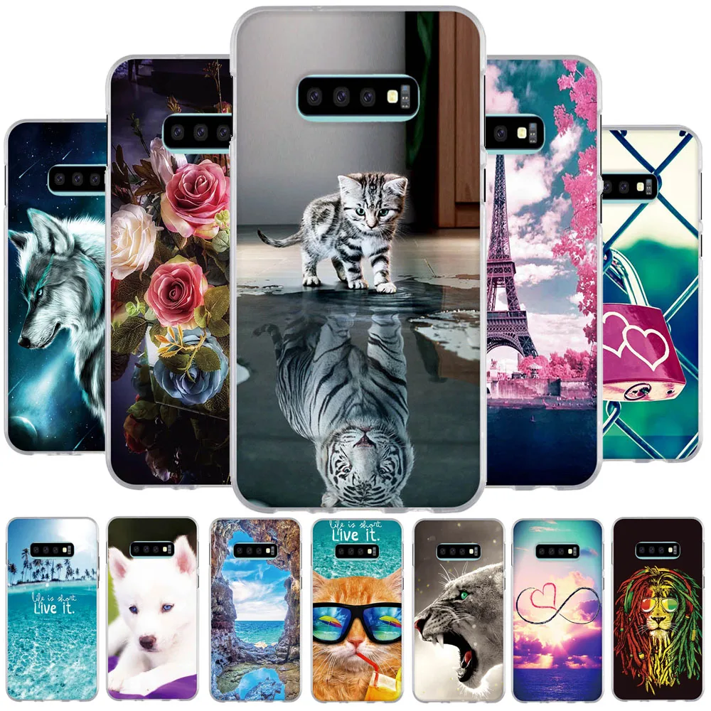 3D рельефный принт для Samsung Galaxy S10e силиконовый чехол S10 телефона бампер Plus