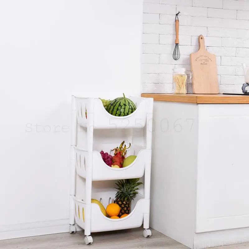 Фрукты и овощи получить корзину овощей кухонная полка многослойная Caikuang гостиная напольная стойка получения S - Цвет: Model5