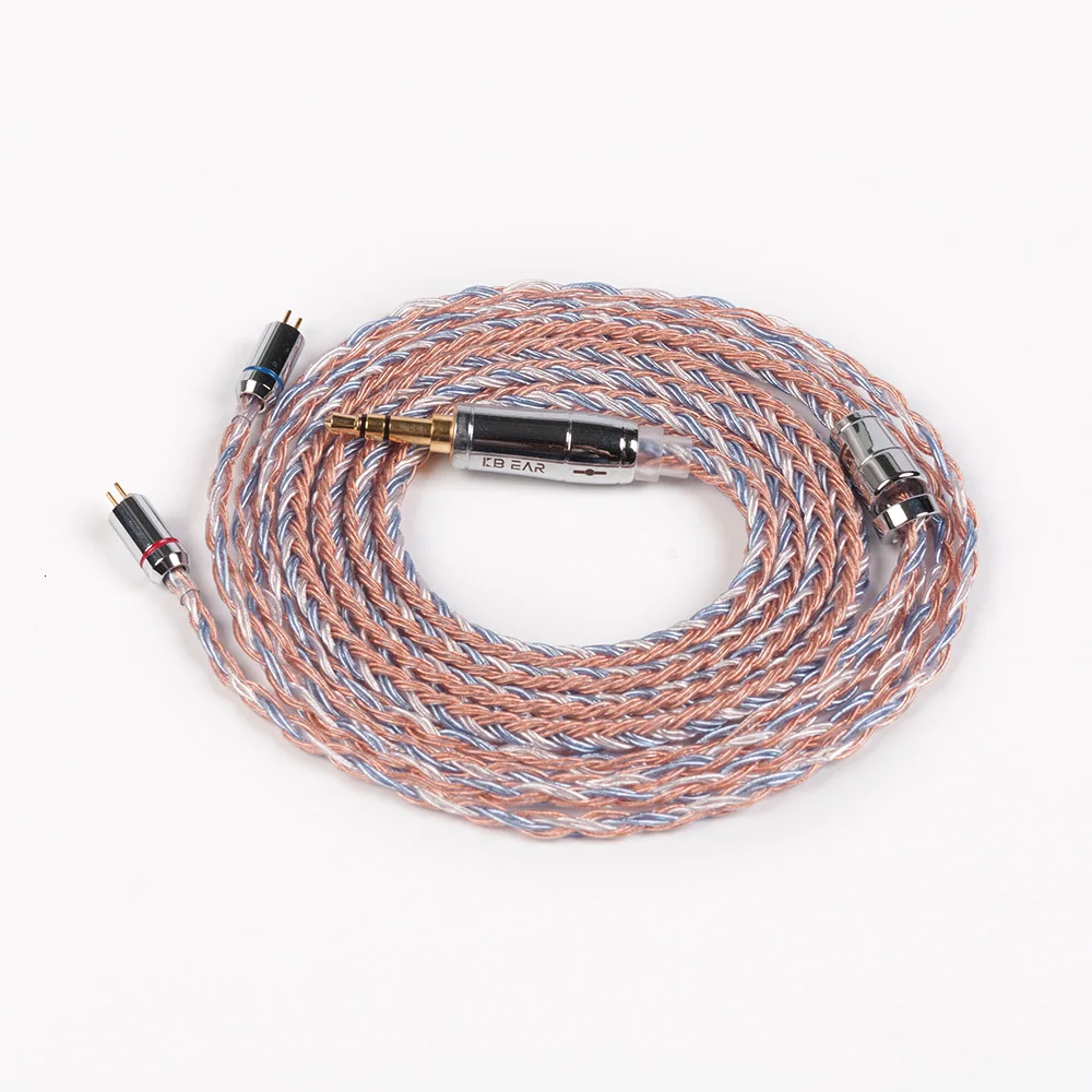 AK KBEAR 16 Core Upgraded Silver Plated Copper Cable 2.5/3.5/4.4MM With MMCX/2pin/QDC TFZ Connector For KZ ZS10 ZSN Pro AS16 ZSX