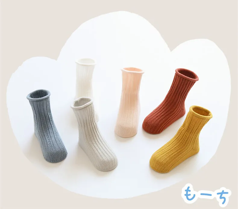 1 пара носков для малышей 0-36 месяцев, осенне-зимние теплые носки для новорожденных мальчиков и девочек, хлопковые нескользящие носки-тапочки для малышей