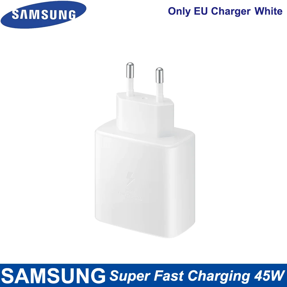 For Samsung Fast Charger 45W Fast Type C Adapter Cable for Samsung GALAXY Note 10 20 S20 Plus S20 Ultra S21 A71 A80 A91 65w usb c charger Chargers