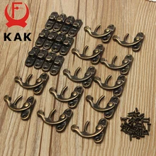 Kaku 12 34X28 Mm Đồng Cổ Sắt Khóa Móc Khóa Cài Móc Khóa Mini Jewelry Hộp Gỗ ốc Vít Đồ Nội Thất Phần Cứng(China)