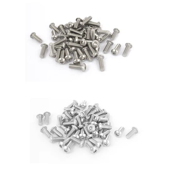 

M2.5x0.45mm Zinc Plated Nylon Insert Hex Lock Nuts Black 50pcs