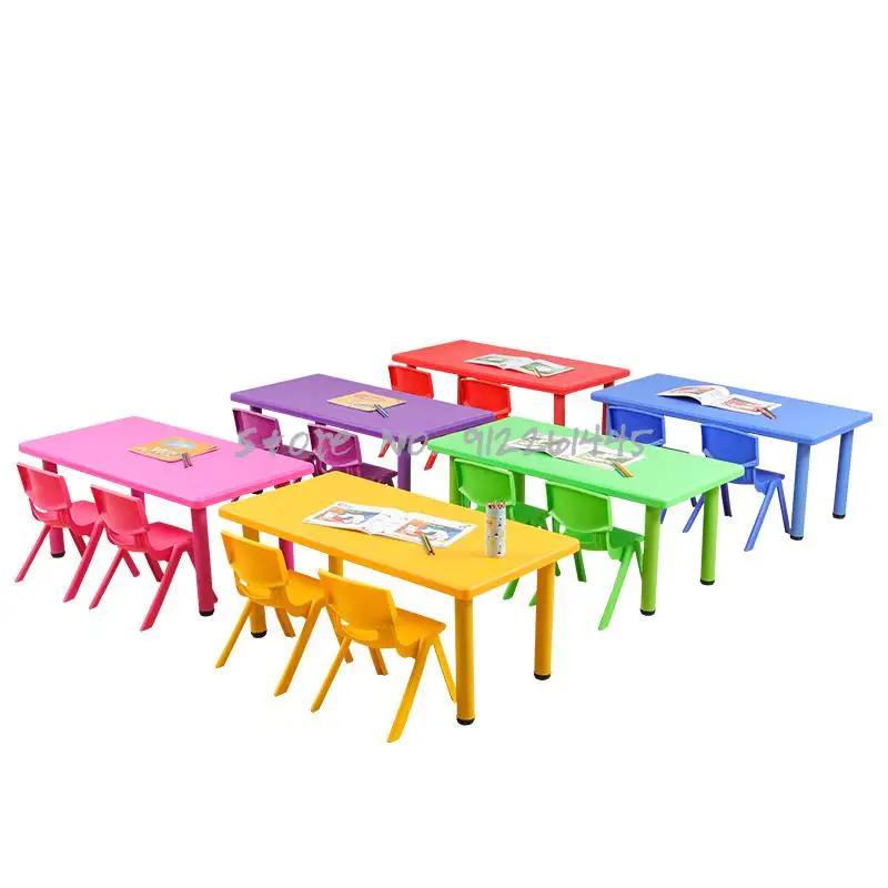 Kindergarten Table Plastic Rectangular Lifting Children's Thickened
