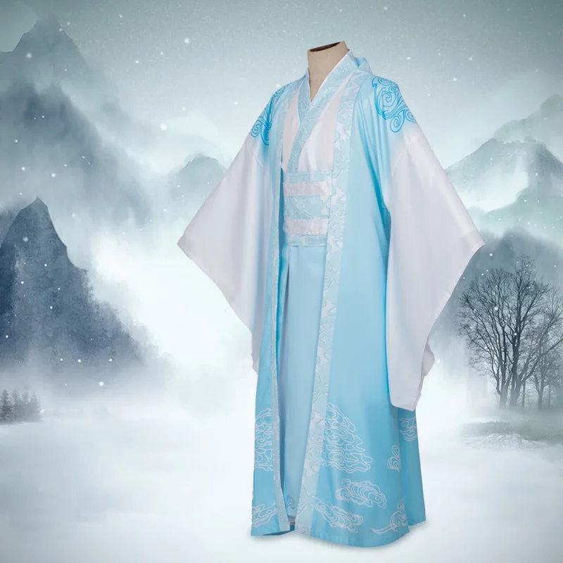 Mo Dao Zu Shi сериал Lan Wangji косплей костюм полный набор hanfu парик обувь костюмы древний Китай Хэллоуин carvinla Вечерние
