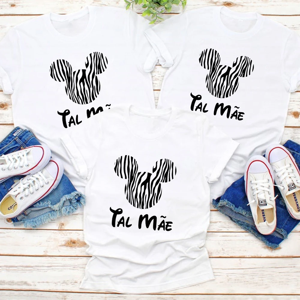 father and son matching outfits Family Minnie Mouse T Shirt Cartoon Pattern Disney T-shirts Female Kawaii Harajuku Outdoor Dropship Women Top Family Look matching clothes for family Family Matching Outfits